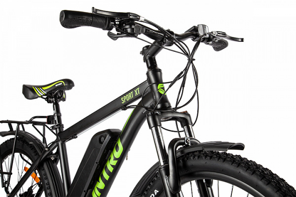 Электровелосипед Eltreco XT 600 (Черно-зеленый) 